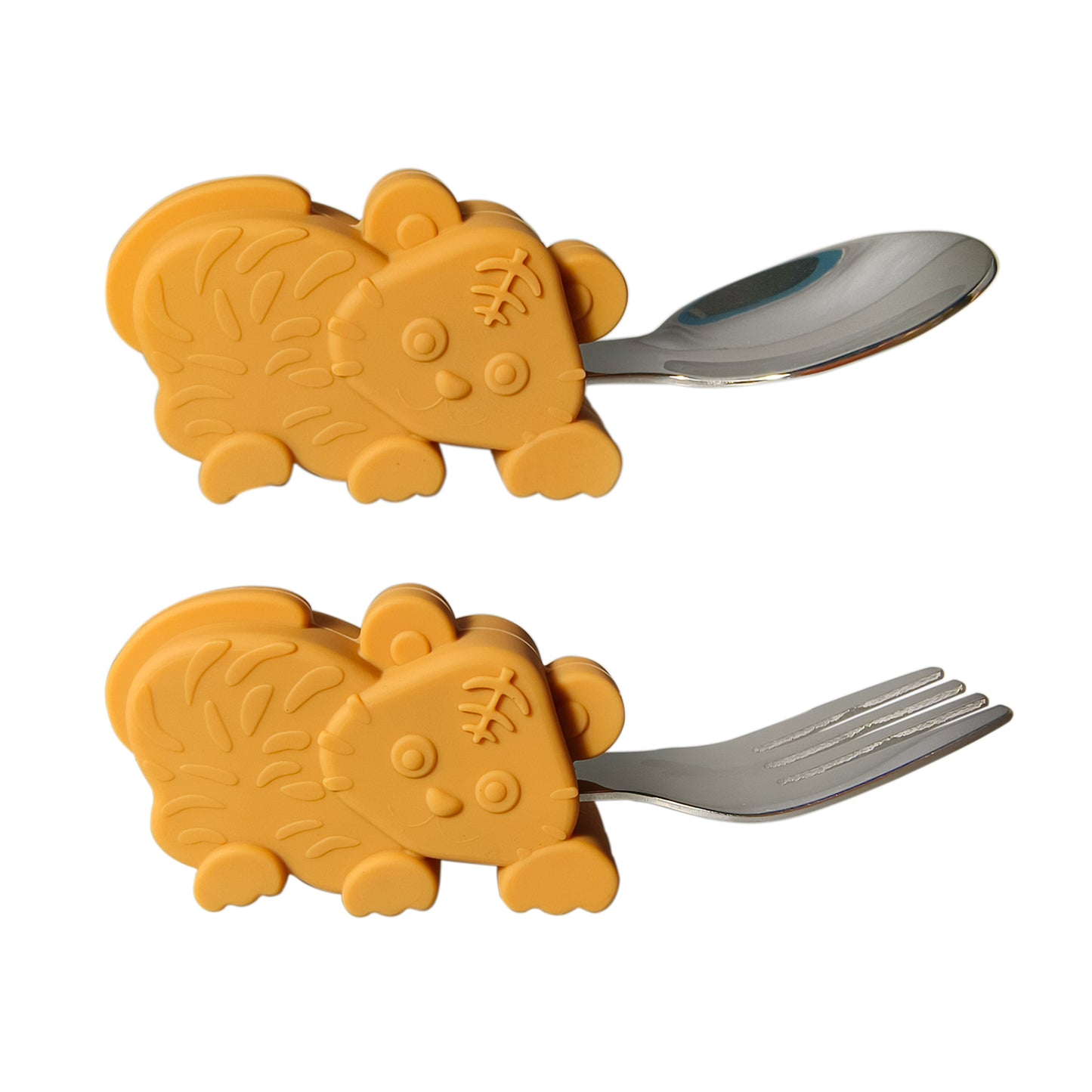 Steti Cute Food Grade Silicone Toddler Feeding Set, Tiger