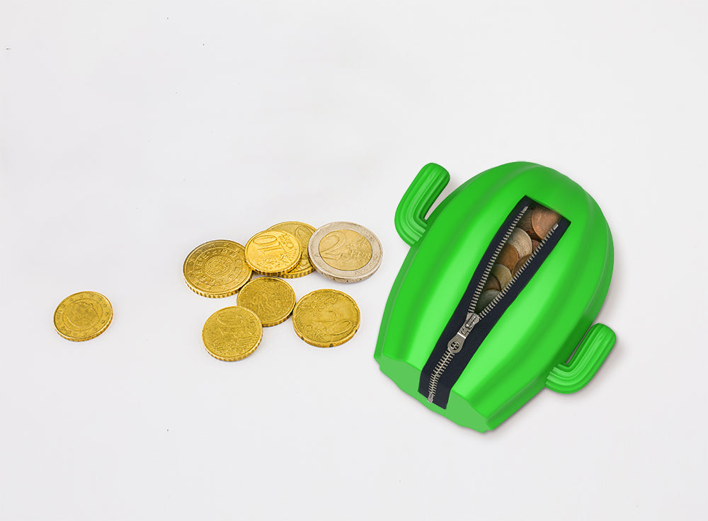 Steti Innovative and Creative Silicone Coin Purse, Cactus