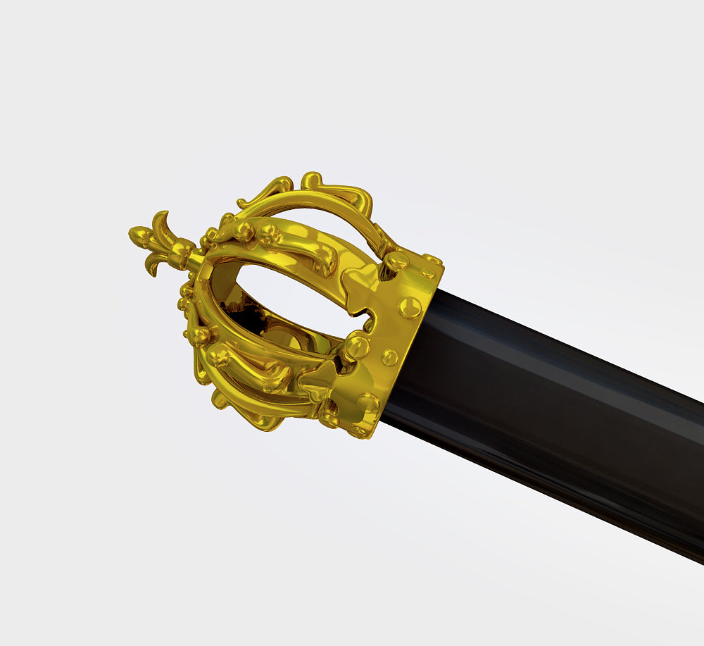 Steti All Black Pencil with Decorative Top, Coronation Crown of Henri IV, France 1593