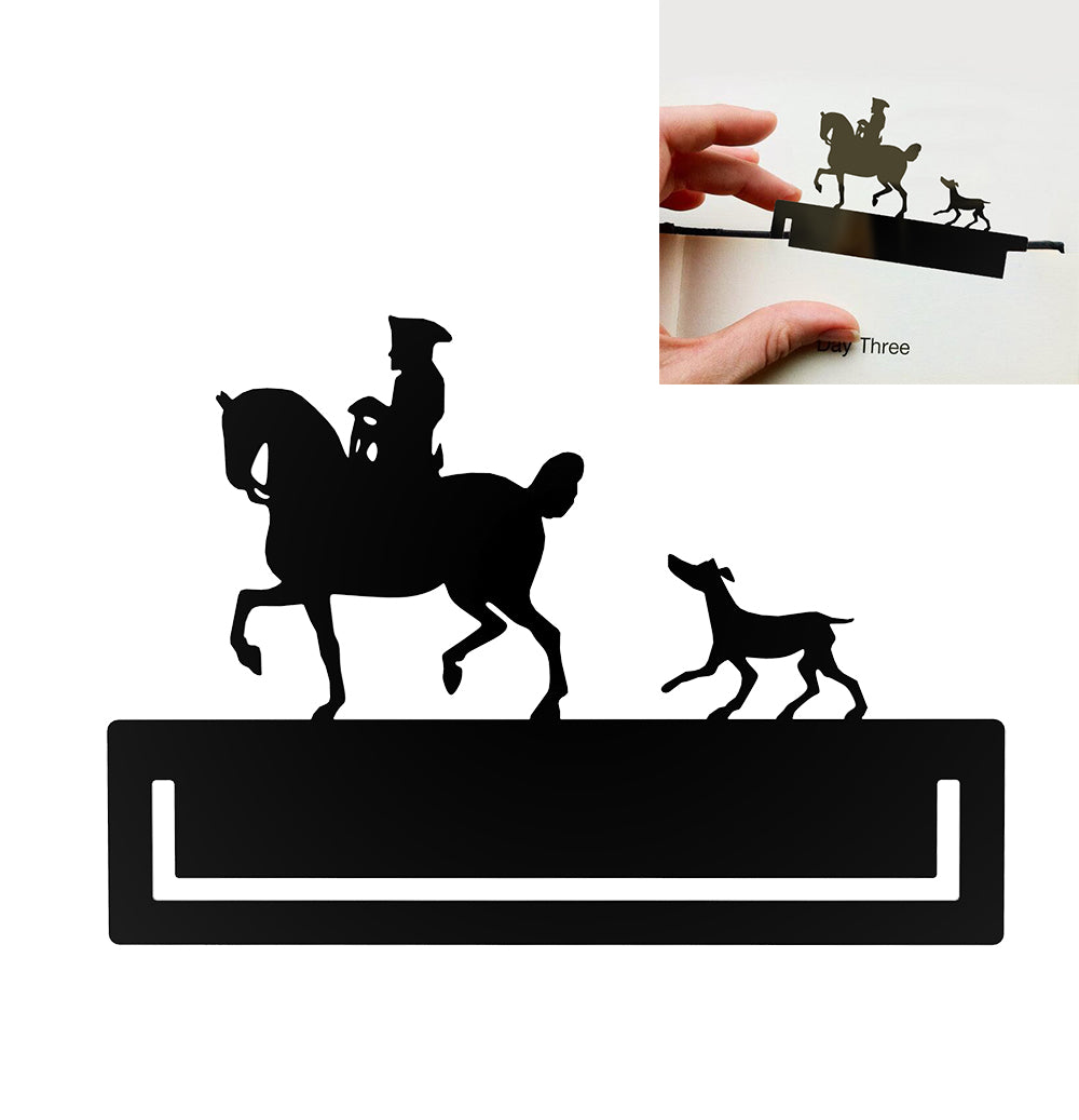 Steti Metal bookmark, the King and its dog