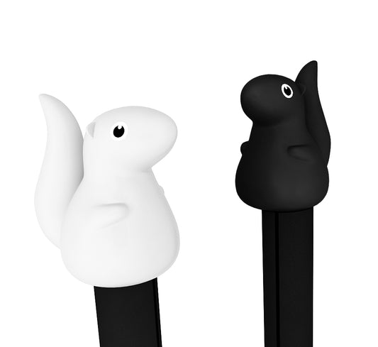 Steti All Black Pencil with Decoration, Squirrel