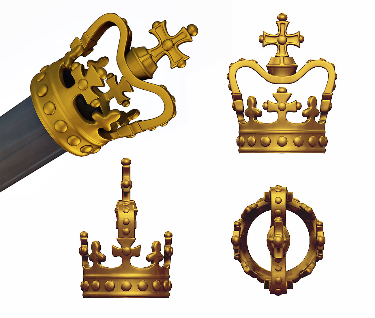 Steti All Black Pencil with Crown Decoration, St. Edward