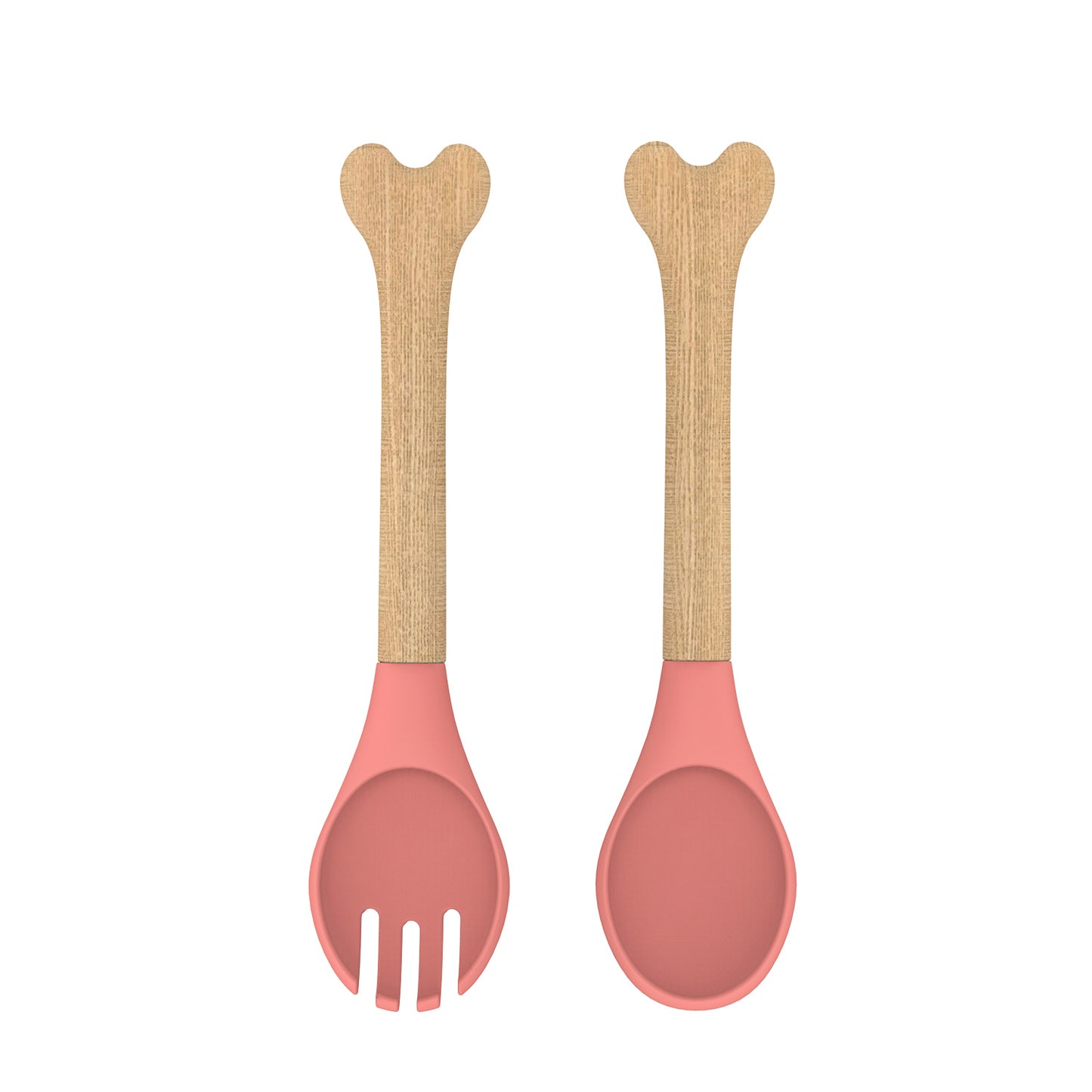 Steti Cute and Lovely Feeding Utensils, Fork and Spoon, Bone