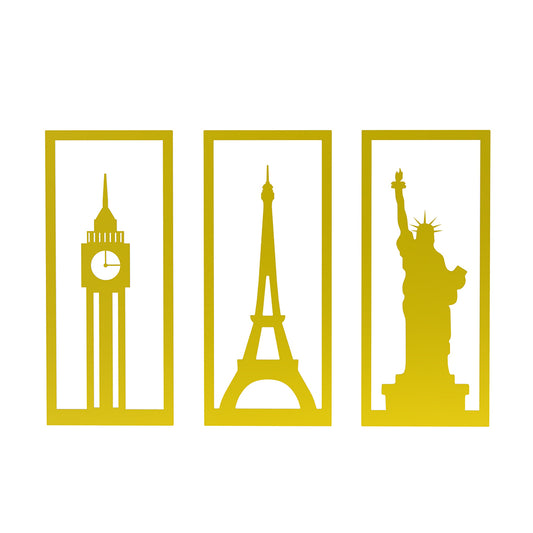 Steti Decorative and Unique Brass Bookmark, NY, London and Paris