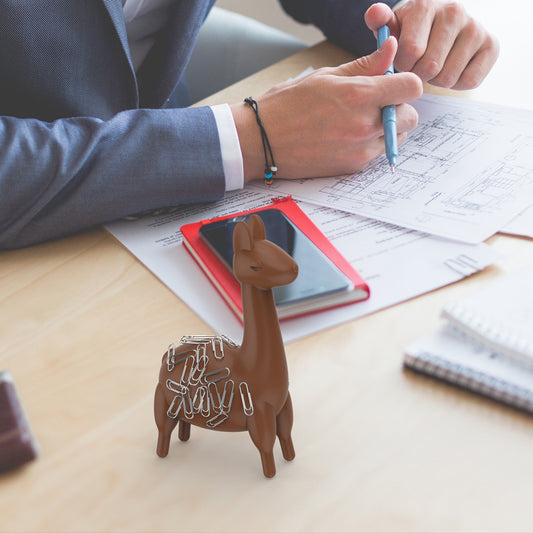 Steti ABS Alpaca Paper Clip holder, with Strong Magnets inside, Powerful Tool for Office
