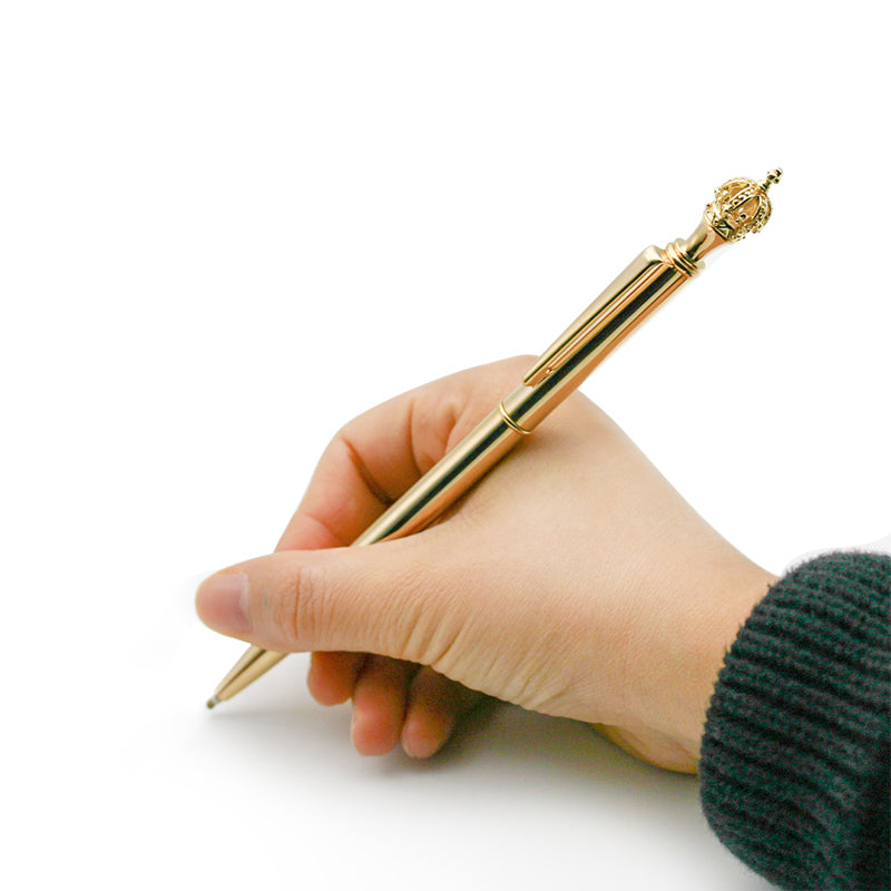 Steti Royal Brass Ballpoint Pen, Crown of Hohenzollern