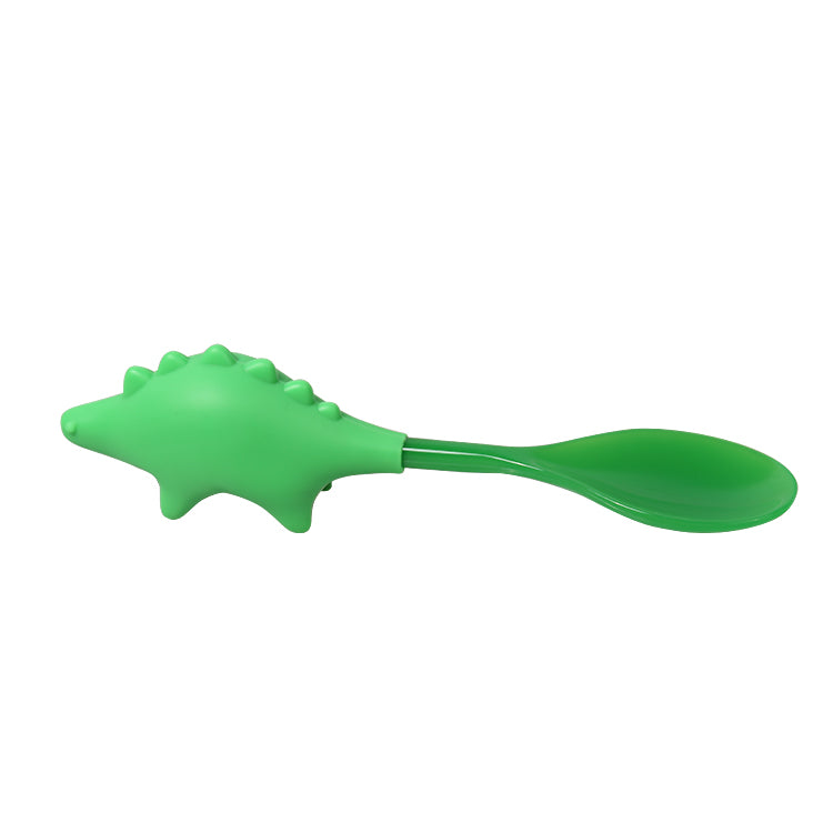Steti Silicone Cute Utensils, Fork and Spoon, Dino