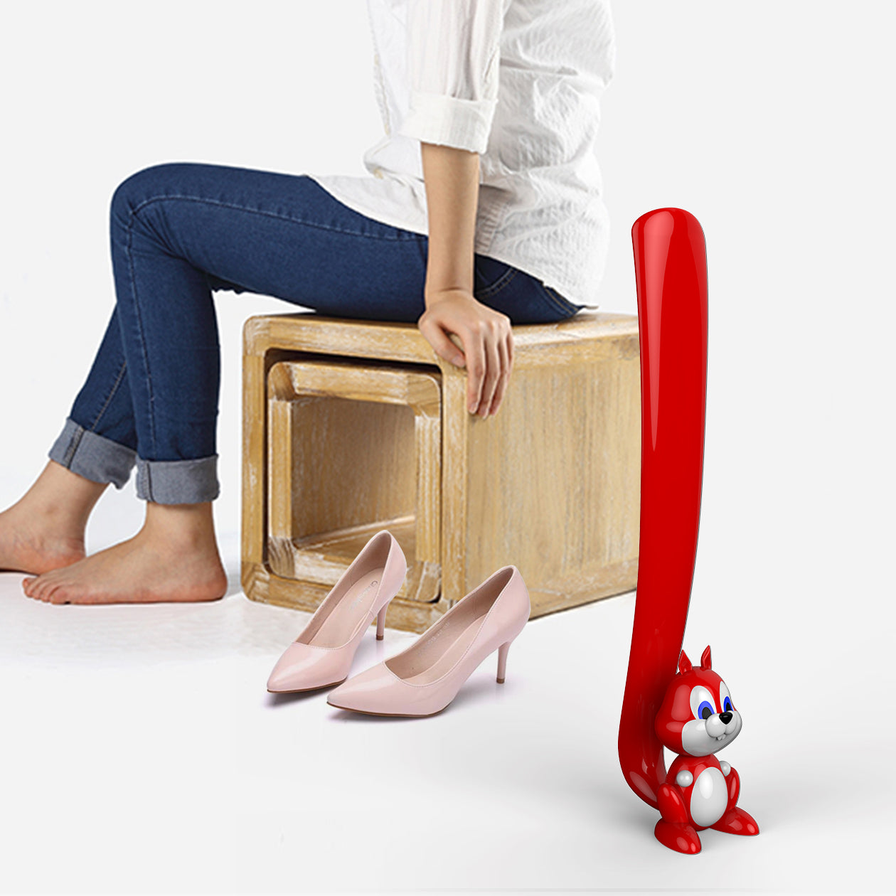 Steti Squirrel Shoehorn, Cute Design