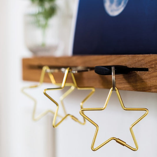 Steti Brass Cute Keychain, Star