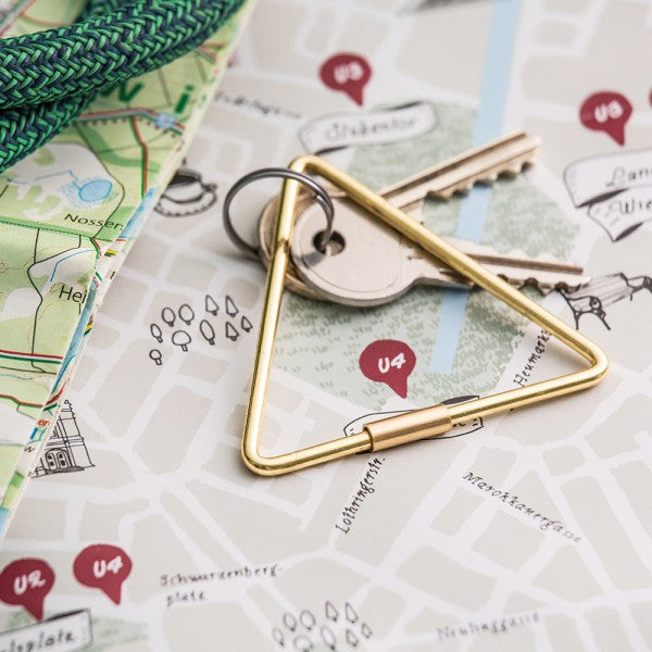 Steti Brass Cute Keychain, house, hands, Heart and Triangle