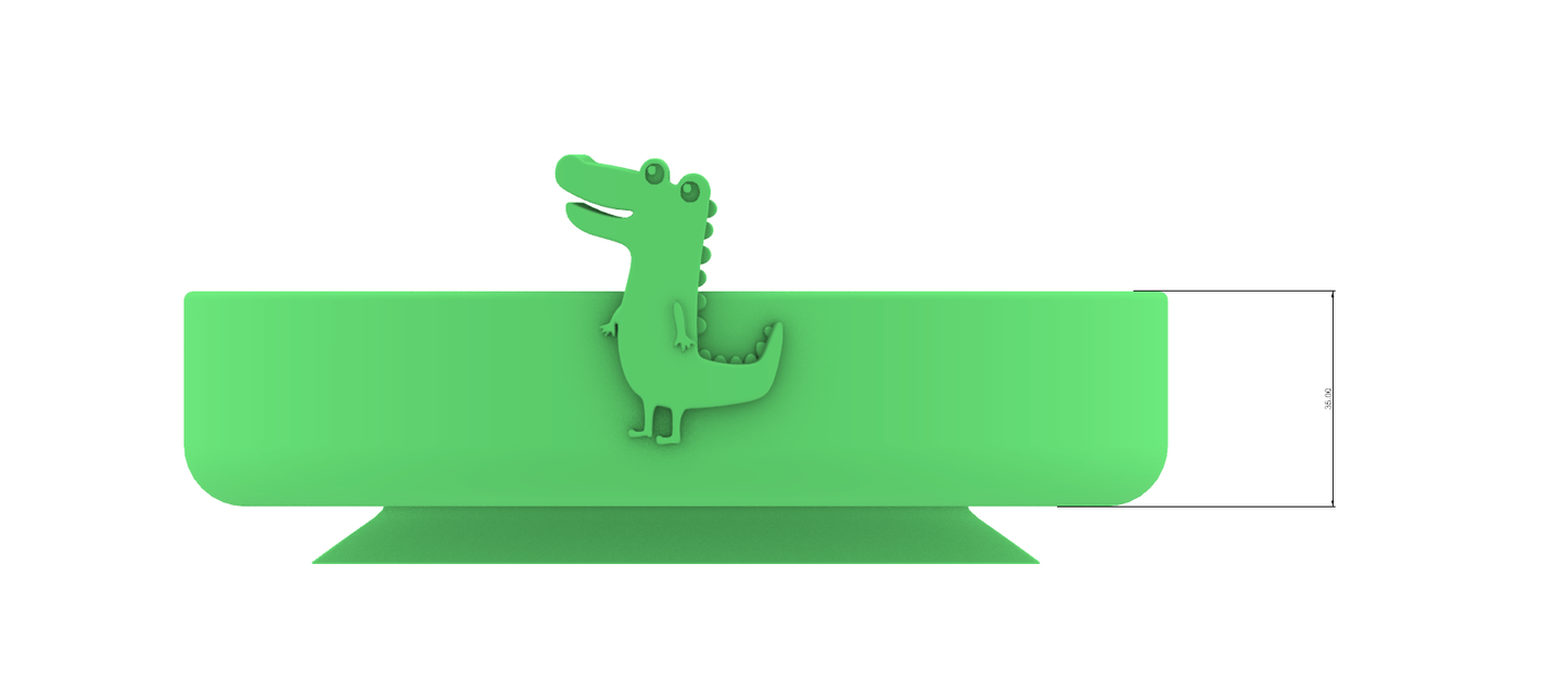 Steti Cute Toddler Feeding Utensils, Crocodile