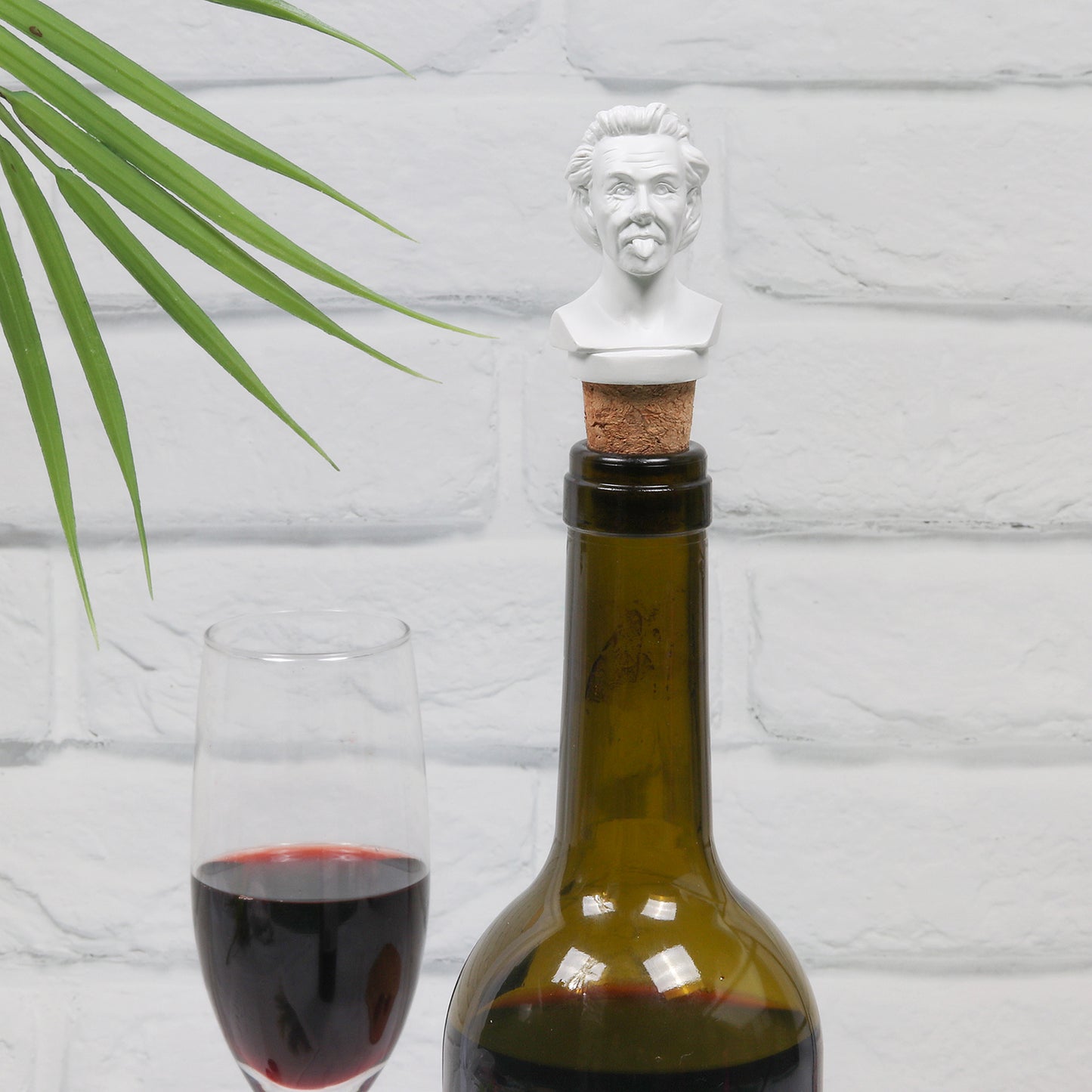 Steti Celebrity Bust Wine Stopper, Einstein