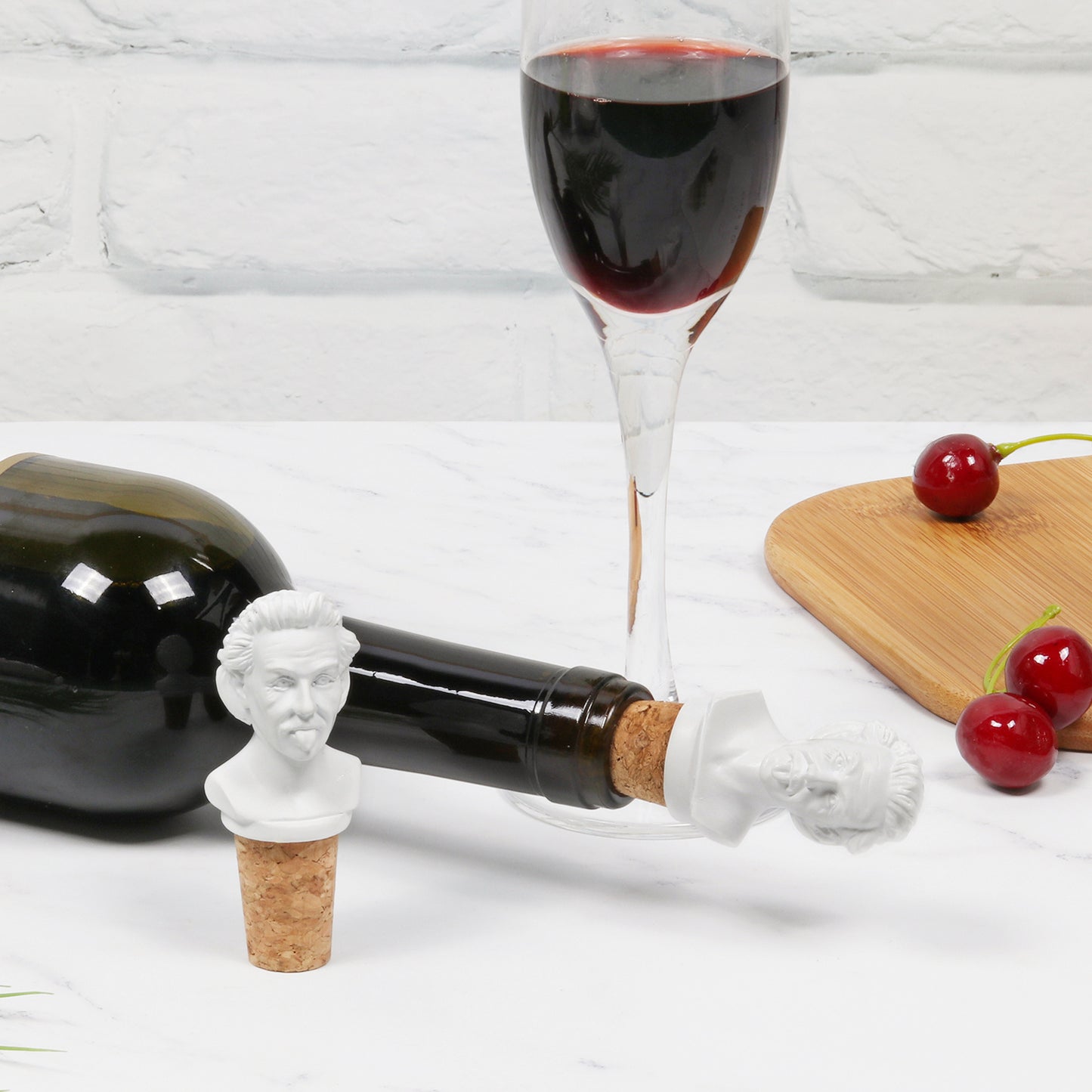 Steti Celebrity Bust Wine Stopper, Einstein