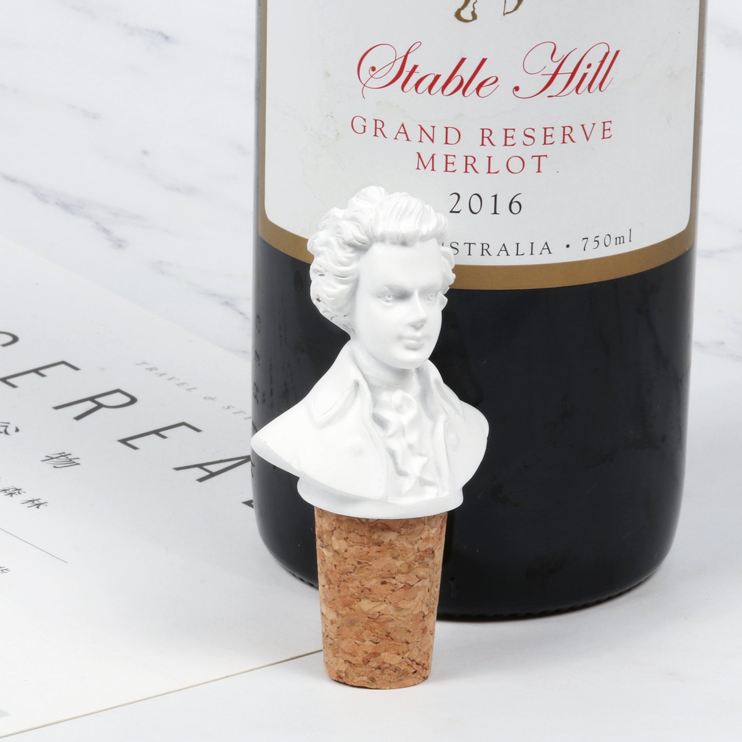 Steti Innovative Mozart Bust Wine Stopper