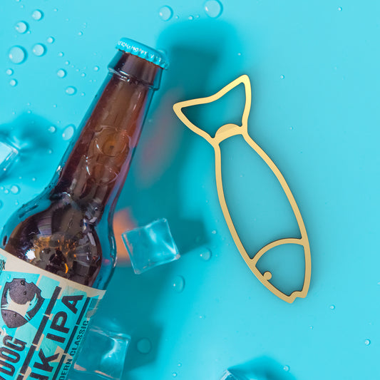Steti Fish Bottle Opener, Brass