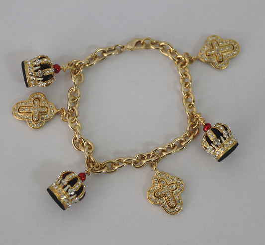 Steti Crown Bracelet, with Genuine Austrian Crystals, The Hohenzollern Crown of Germany 1888