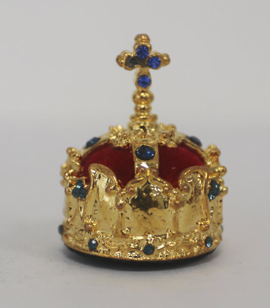 Steti Miniature Coronation Crown, Silver & Enamel Wedding Crown of Christian Orthodoxy 1900