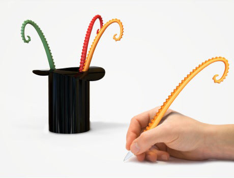 Steti Octopus Ballpoint Pen, Silicone, Assorted Colours