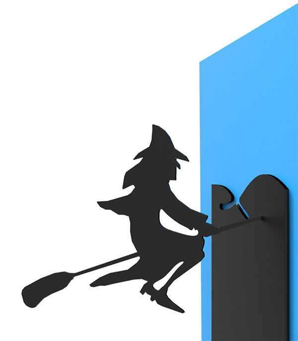 Steti Decorative Metal Bookend Set, Witch