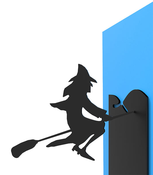 Steti Decorative Metal Bookend Set, Witch