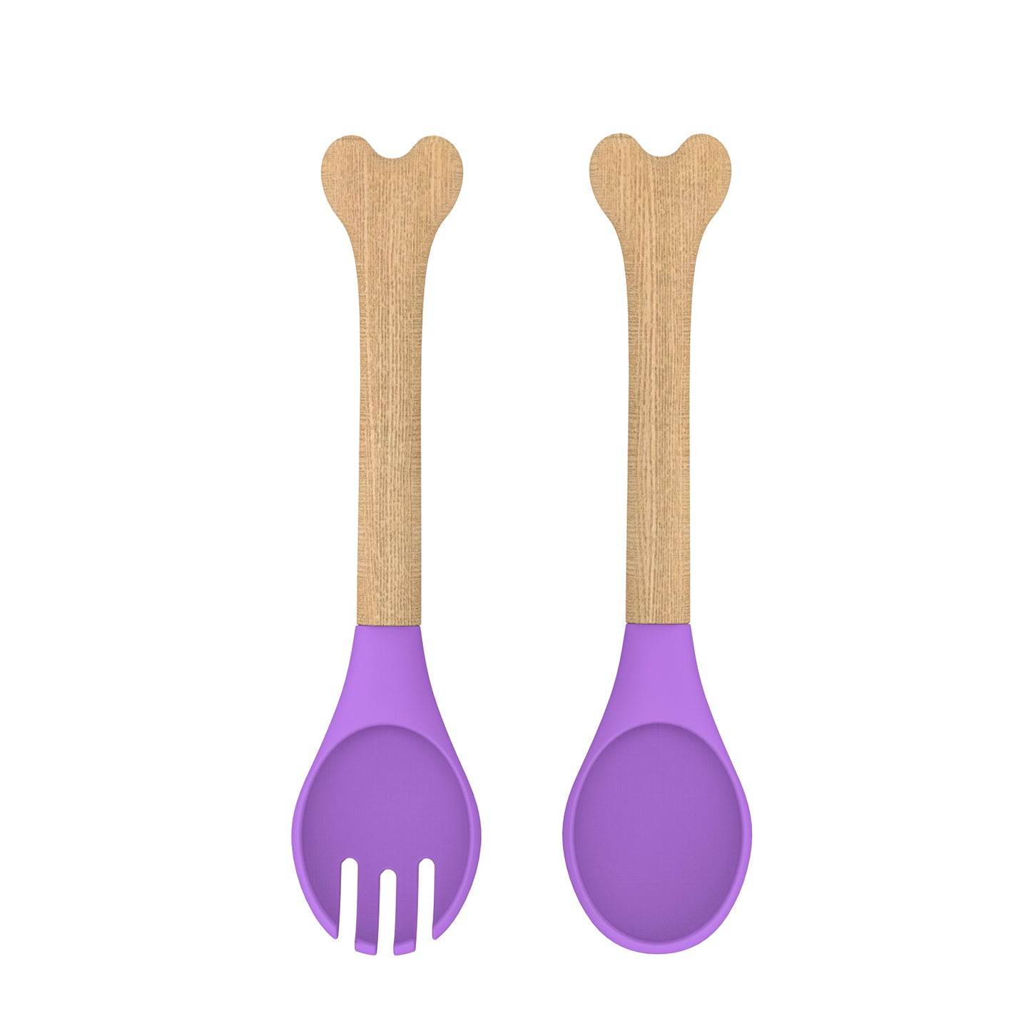 Steti Cute and Lovely Feeding Utensils, Fork and Spoon, Bone