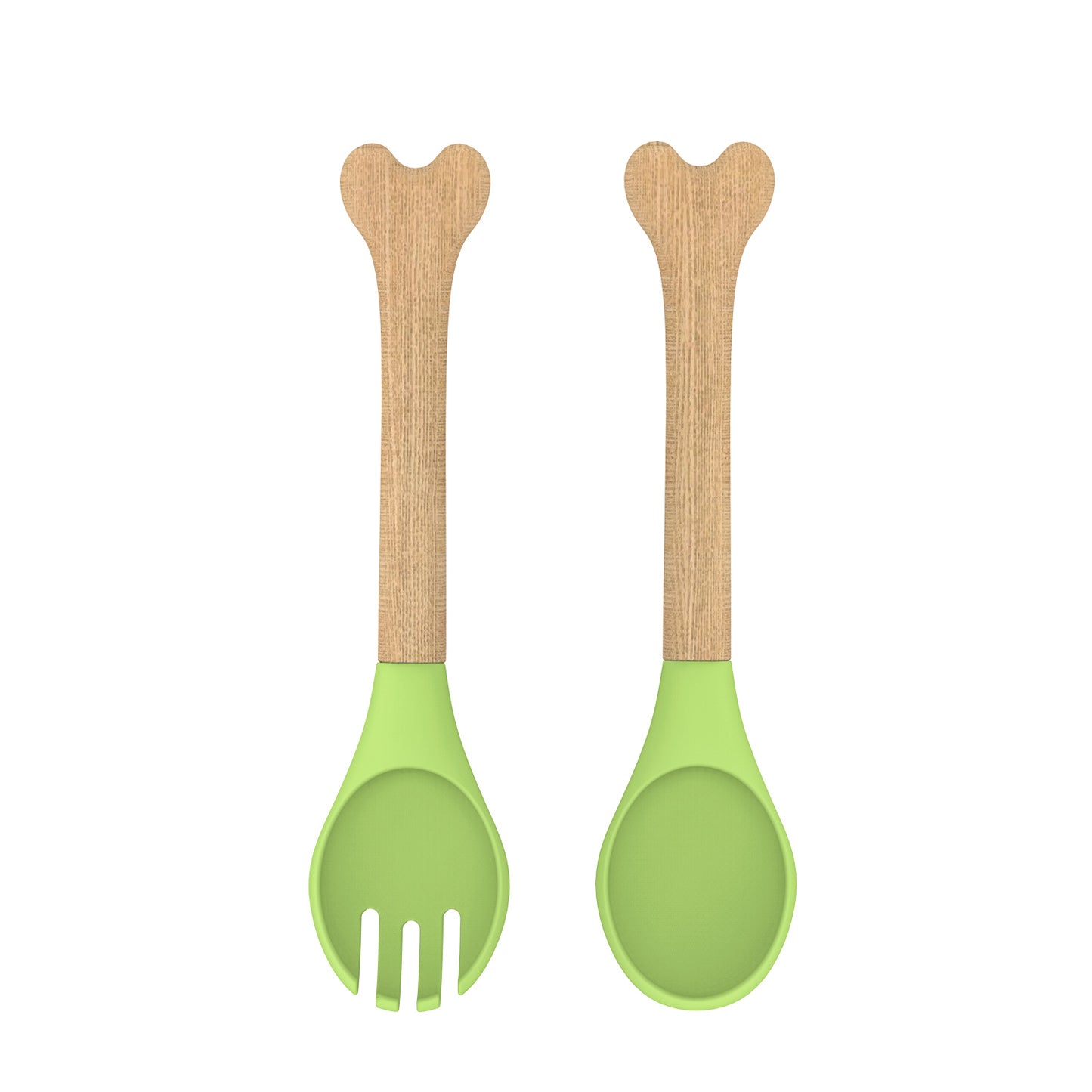 Steti Cute and Lovely Feeding Utensils, Fork and Spoon, Bone