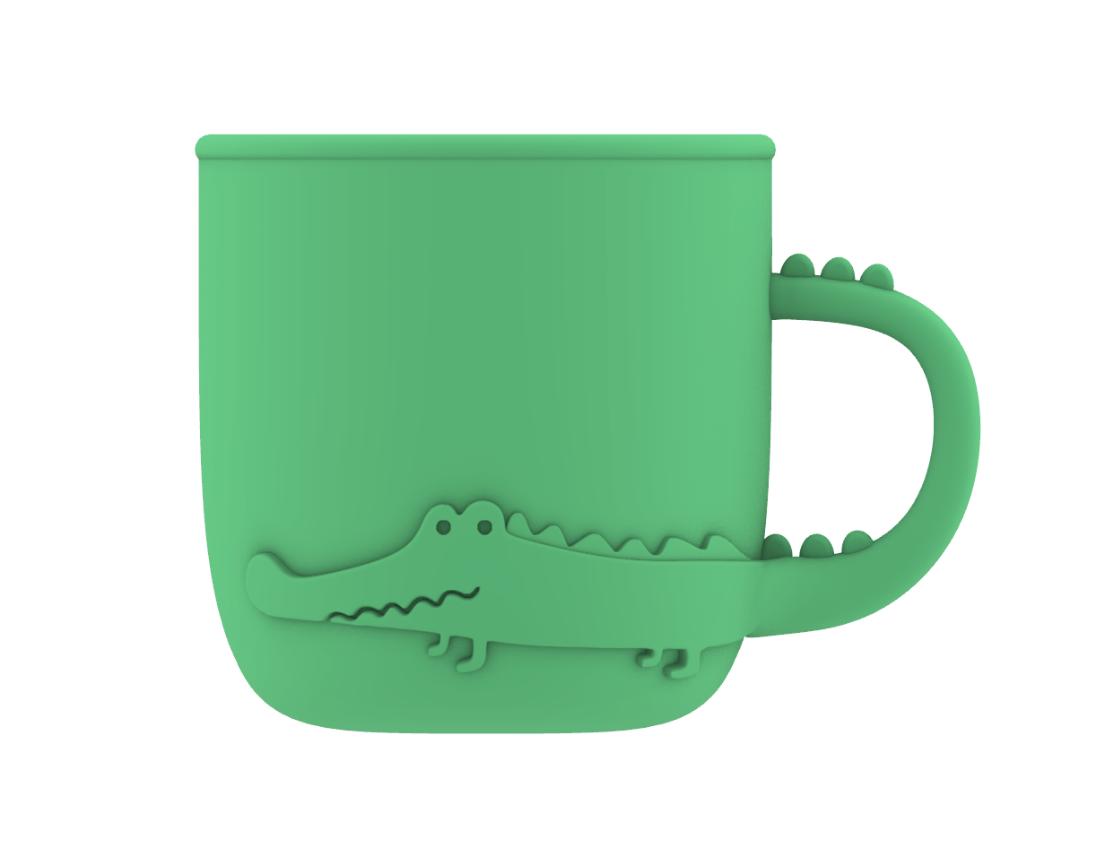 Steti Cute Toddler Feeding Utensils, Crocodile