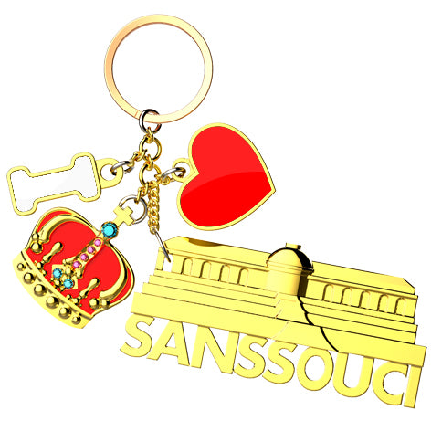 Steti Metal Keychain, Car, crown etc
