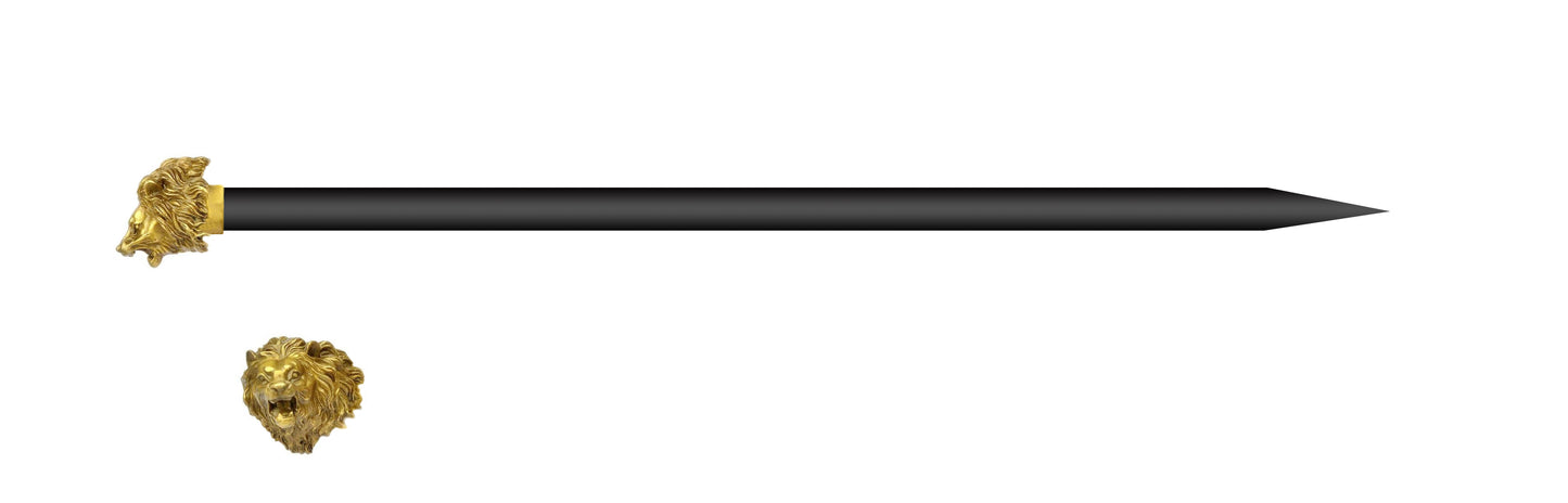Steti All Black Pencil with Lion Top