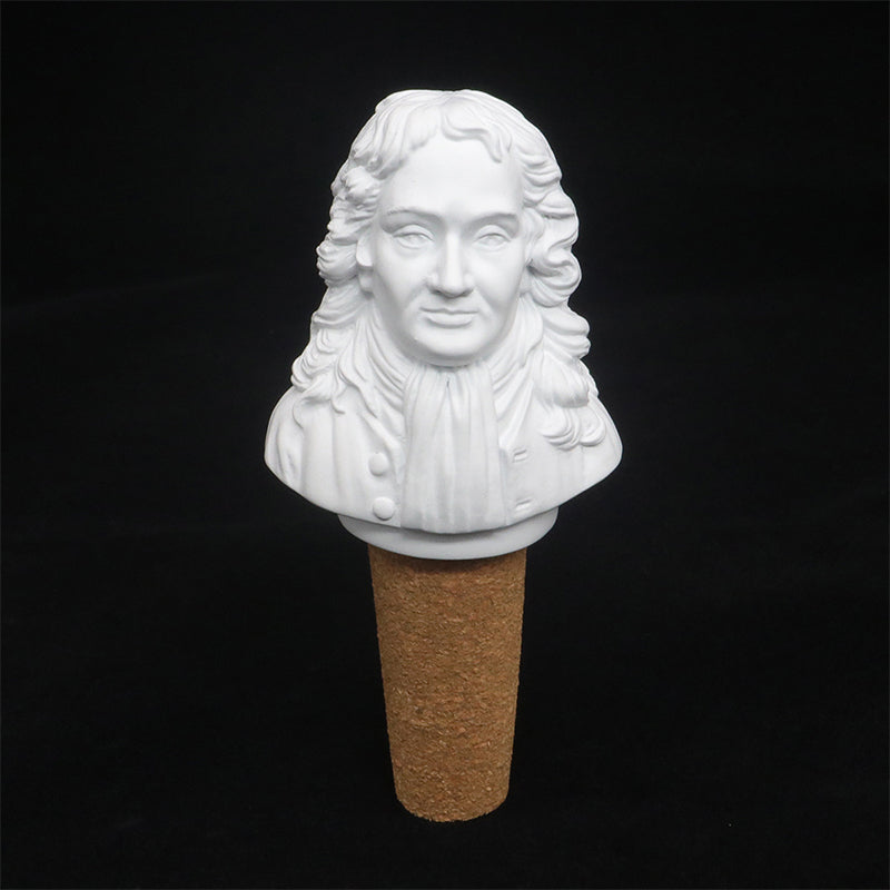 Steti World Famous Celebrity Bust Wine Stopper, Issac Newton