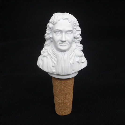 Steti World Famous Celebrity Bust Wine Stopper, Issac Newton
