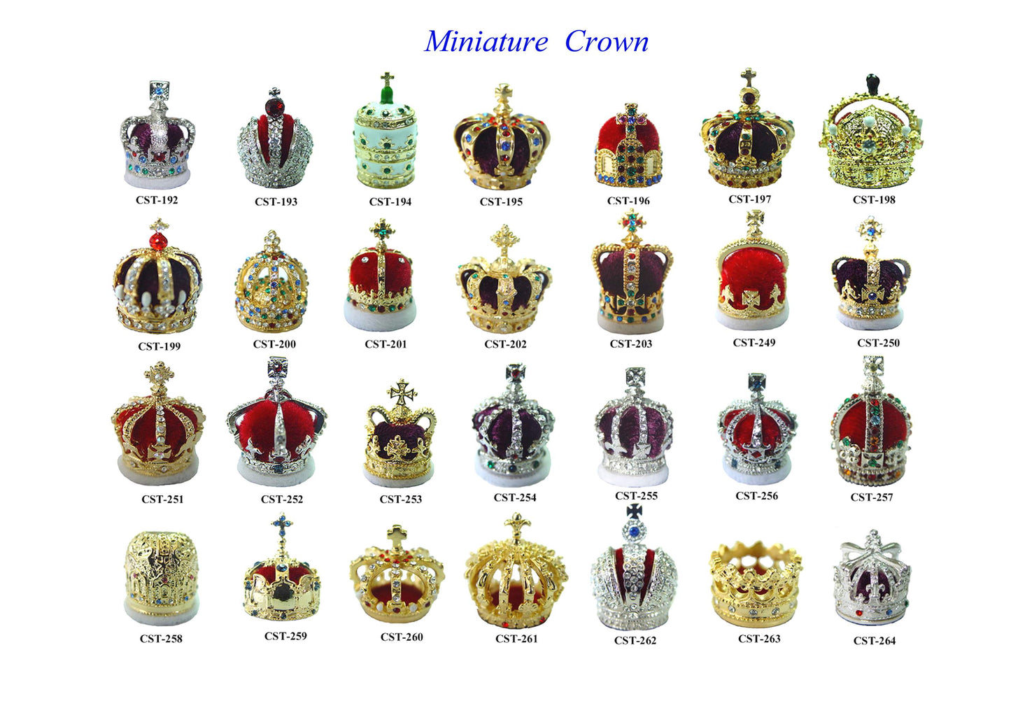 Steti 1:12 Miniature Coronation Crown, Whole Collection